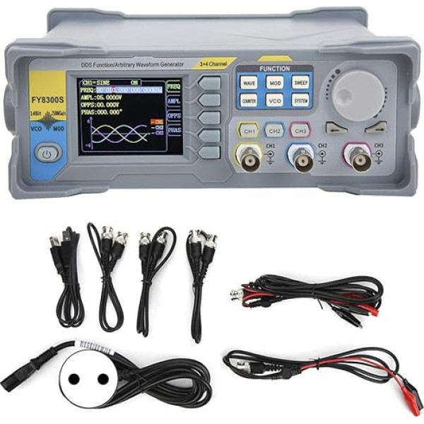 Oumefar 3 kanālu funkciju signālu ģeneratoru komplekts Arbitrāru viļņu formas signālu ģenerators ar 4 TTL līmeņa izejām shēmām (FY8300S-20M 100-240V)