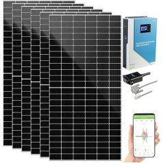 fotogalvaniskās sistēmas: 3,5 kW (6 x 585 W) ārpus elektrotīkla saules sistēma + 5,5 kW hibrīda invertors (fotoelementu komplekts, salu sistēmas, saules hibrīda invertors)