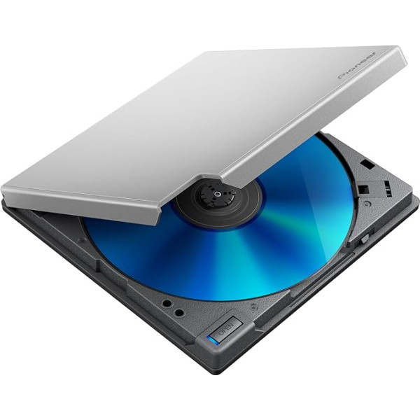 Pioneer BDR-XD08TS USB 3.2 Gen1 (USB Type-C) / 2.0 ārējais Blu-ray diskdzinis Slim Portable BD/DVD/CD ierakstītājs