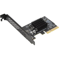 PCIE to USB 3.2 Gen 2 paplašināšanas karte, USB3.2 GEN2x2 20Gbps Type-C Type E Front/A Key Card, priekš ASMedia ASM3242, PCI Express USB karte galddatoram, priekš Win 10, priekš Win 11