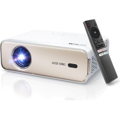 Aurzen Eazze D1 projektors 4K mājas kino projektors: Iedomāts Full HD 1080P projektors ar NetfIix Official un DoIby Audio, automātiskā fokusēšana un trapeces korekcija, mini Wi-Fi Bluetooth projektors iOS ierīcēm.