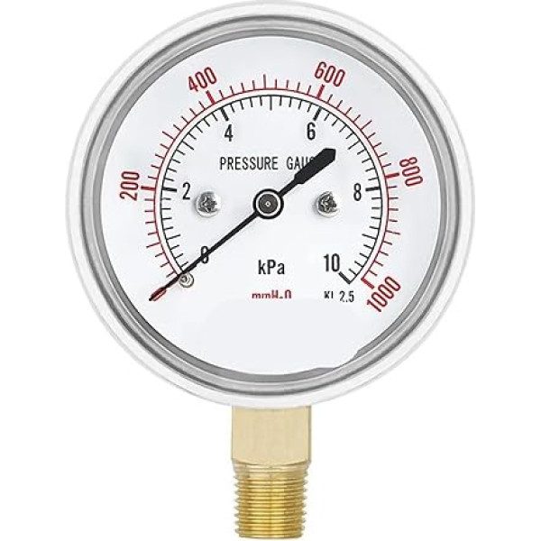 Kapsel-Manometer mit niedriger Membran, 2,5 Zoll Boden, 4 5 6 10 15 16 16 20 25 30 40 50 60 kpa/mmH2o gāzei, 1 Stück(0-25Kpa)