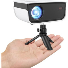 HOPVISION Mini projektors, 7500L projektors ar Full HD 1080P izšķirtspēju, portatīvais mājas kinozāles kempinga 4K projektors ar tālummaiņu, saderīgs ar mobilo tālruni/tabletu/HDMI/TV stick/USB (iekļauts statīvs)