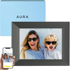 Умная цифровая фоторамка Aura Mason, 9 дюймов HD WiFi облачная цифровая фоторамка, бесплатное неограниченное хранилище, отправка фотографий из люб