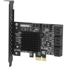 8 porti PCIe SATA karte, 6 Gbps SATA3.0 PCIe karte, PCIe to SATA Controller Expansion Cards, atbalsts WINXP, WIN7, WIN8, WIN10, Ubuntu, atbalsts PCI-E X2 X4 X8 X16