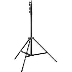 Walimex pro Air 380 Deluxe Lamp Tripod 380 cm - Gaismas statīvs ar pneimatisko piekares sistēmu Maksimālais augstums 380 cm Maksimālā slodze 15 kg Ļoti augsts un stabils alumīnija gaismu statīvs fotostudijai ārā