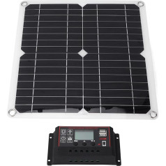 15 W saules paneļu kontroliera komplekts Dual USB DC izejas 100 A saules paneļu kontrolieris Saules bateriju lādētājs (melns)