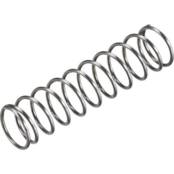 10 mm OD 0,8 mm stieples izmērs 20 mm saspiests garums 40 mm brīvais garums 30 N slodzes stiprība pelēks 10 gab. iepakojums