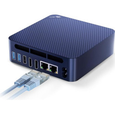 Beelink Mini PC, EQ13 Intel Alder Lake N200 procesors (līdz 3,70 GHz), 16 GB DDR4 RAM, 500 GB PCIe3.0 SSD, Dual 1000Mbps LAN/Dual HDMI/WiFi6/BT5.2, mazjaudas mini galddators