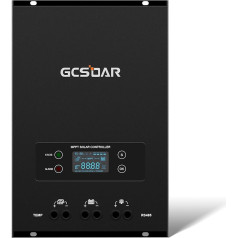 GCSOAR 60A MPPT saules uzlādes kontrolieris 12V/24V/36V/48V automātiskais maksimālais PV 150V uzlādes kontrolieris gēla hermētiski noslēgtiem iegremdējamiem AGM un litija jonu akumulatoriem em-60A