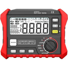 Erdungstester 4,7-Zoll Großes Digitales LCD-Widerstandsmessgerät RCD/Schleifentester 1000 Datenspeicherung 0~440V Leckageschaltertester Bequem und praktisch(2302)