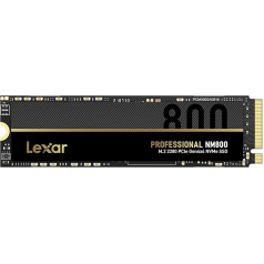 Внутренний твердотельный накопитель Lexar Professional 1TB NM800 M.2 2280 PCIe Gen4x4 NVMe, чтение до 7400 Мб/с, для геймеров и творческих людей (LNM800X001T-RNNG)