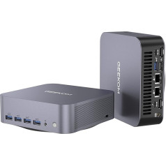 GEEKOM AI Mini PC GT1 Mega - Intel Core U7 155H, 16 kodolu, 22 pavedieni, līdz 4,9 GHz, 2,5 Gbps Dual LAN ports, Mini PC Windows 11 Pro 32 GB DDR5+1 TB SSD ar WiFi 7, reāllaika AR, četri 4K displeji, BT5.4