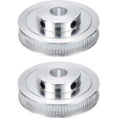 sourcing karte GT-2 Pack 80 zobu 12mm Bore Sinhronā skriemelis Fits 6mm Wide Belt Alumīnija sakausējuma Timing Belt Pulley 3D printeris CNC mašīna