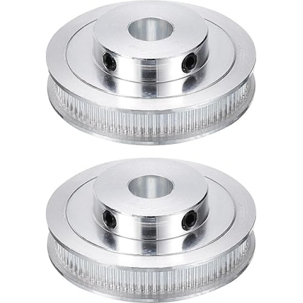 sourcing karte GT-2 Pack 80 zobu 12mm Bore Sinhronā skriemelis Fits 6mm Wide Belt Alumīnija sakausējuma Timing Belt Pulley 3D printeris CNC mašīna