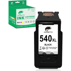 COLORETTO PG-540XL 540 XL Remanufactured Ink Cartridge for Canon 540 XL for Pixma TS5100 TS5150 TS5151 MG3500 MG3650 MG3600 MX475 MX375 MX495 MX535 Printers (1 Black)