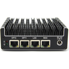 Protectli Vault FW4B - Ugunsmūris, 4 pieslēgvietu mikroiekārta/Mini PC - Intel Quad Core, AES-NI, 4GB RAM, 32GB mSATA SSD - Saderīgs ar pfSense/OPNsense u.c.