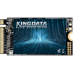 KINGDATA M.2 2242 SSD 256GB NVMe PCIe Gen3 x 4 kietasis diskas Vidinis žaidimų SSD diskas, 3D NAND TLC, R/W greitis iki 2200MB/s ir 1800MB/s (M.2 2242 PCIe, 256GB)