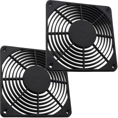 Aerzetix:2 x schwarze Schutzgitter, 120 x 120 mm, ventilācija, priekš vieglākiem, datoriem, datoriem, datoriem, C15129