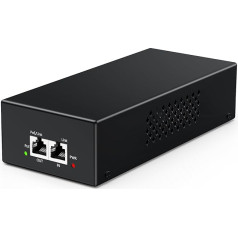 YuanLey Gigabitinis PoE injektorius 90W, PoE injektorius konvertuoja ne PoE į PoE, IEEE 802.3bt/at/af, 10/100/1000Mbps Ultra PoE adapteris Plug & Play, iki 100 metrų, metalinis korpusas, montuojamas ant sienos