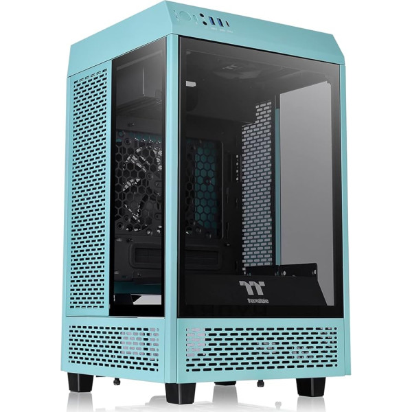 Thermaltake The Tower 100 - Mini Tower - PC - tirkīza - Mini-ITX - SPCC - rūdīts stikls - 19 cm