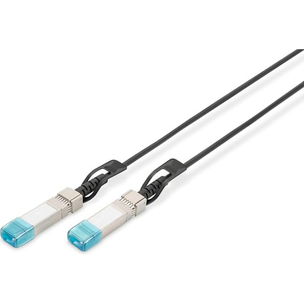 DIGITUS Universal SFP+ DAC kabelis - 10 Gbit/s - tīkla kabelis - 3 m - tiešās pievienošanas kabelis - tiešās pievienošanas vara kabelis - AWG30 Twinax - melns