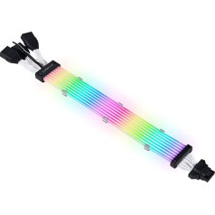 LIAN LI Strimer Plus V2 12VHPWR 3x 8 to 16-Pin Extension - 335 mm, 8 LED Strips