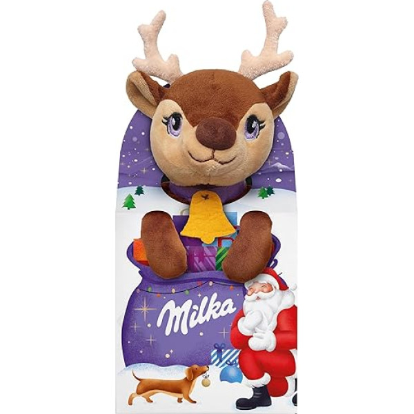 Milka plīša rotaļlieta Magic Mix 1 x 96 g, mīļa rotaļlieta un Ziemassvētku šokolāde, trīs nejauši dizaini