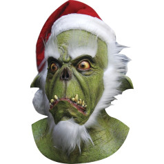 Weihnachtsmann Maske grün für Erwachsene