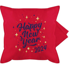 Shirtracer Kissenbezug - Statement Kissen mit Sprüchen - Happy New Year 2024-50 x 50 cm - Rot - Spruch spruechen kissenhüllen für Couch lustige sprüche kissenhülle Bedruckte+Kissen+mit+Spruch