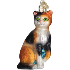 Vecās pasaules Ziemassvētku mīļotāju kolekcija Glasornamente für Weihnachtsbaum Calico Katze