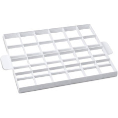 Städter 498044 Kūku dalītājs kvadrātveida plastmasas 24 gabali 6 x 7,5 cm vai 30 gabali 6 x 6 cm