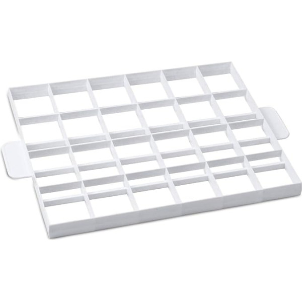 Städter 498044 Kūku dalītājs kvadrātveida plastmasas 24 gabali 6 x 7,5 cm vai 30 gabali 6 x 6 cm