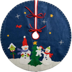 WeRChristmas Sniegavīrs Ziemassvētku eglītes svārku rotājums, audums, daudzkrāsains, 90 cm, liels