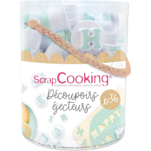 ScrapCooking 36 burtu un ciparu griezēju komplekts