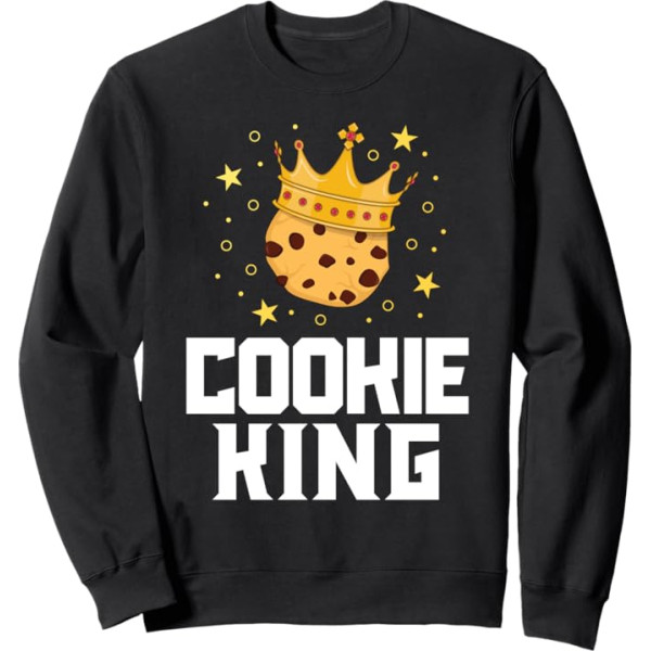 Cookie King Cute Chocolate Chip Foodie Dāvanu Kids Boys Vīrieši Svīteris