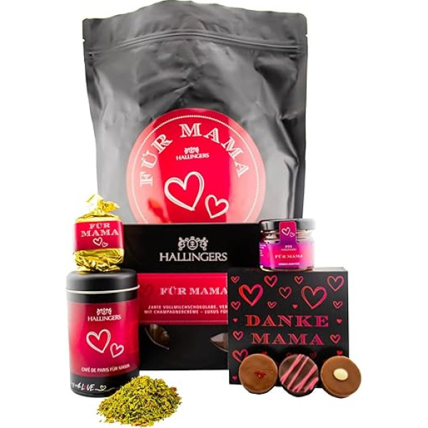 Hallingers mammai XXL - Mātes dienas dāvana Wonder Bag XXL dāvanu komplekts Nougat Chocolates Chocolate Jam & Spice (komplekts) - dāvana vasarā un kā lieliska grilēšanas dāvana | Apsveicam jubileju G