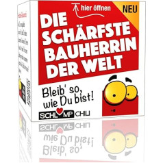 Schlump-Chili Spilgtākā celtnieka dāvana - smieklīga dāvana mājas īpašniekam un namīpašniekam mājas celtniecības vai papildināšanas ceremonijas laikā. Dāvanas ideja pārcelšanās vai pārvākšanās gadījumā