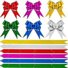 Glitter Bows Ziemassvētku loki ar lenti dāvanu iesaiņošanai, Ziemassvētku loki, mazi dāvanu loki Ziemassvētku dekorēšanai, dāvanām, groziņiem, vainagiem, eglītei, amatniecībai, groziņiem, groziņiem,