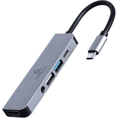 Adapteris usb-c 5in1, pd, hdmi, audio, usb 3.1, usb 2.0