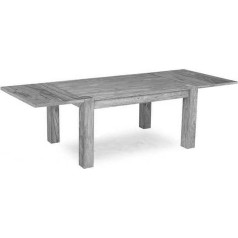 Massivmoebel24.De Ēdamgalds no šīma ar piedevām 160-200/240x90x76 Grey Oiled Nature Grey #304