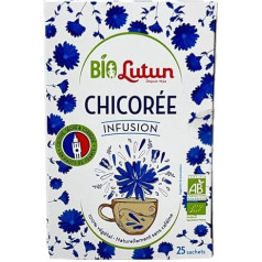 LUTUN Organic Chicory Infusion - bioloģiskās infūzijas spilventiņi ar cigoriņiem Bezkofeīna kafijas aizvietošana 25 maisiņi