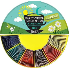 Cupper Organic Tea Gift Set, Day To Night, tējas komplekts, dāvana, Premium Selection Box, atlasīto organisko tēju kolekcija (1 kārba, 78 tējas maisiņi)