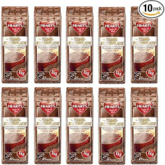 Hearts Dzeramā šokolāde 10 x 1 kg - vērtība iepakojuma dzērienu pulveris - šķīstošs, pienains, krēmīgs - pietiek 800 tasītēm - viegli pagatavojams