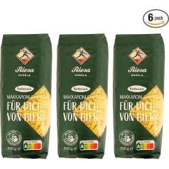 Riesa Pasta Pasta Schlemmerliebling Makaronu čipsi (6 x 500 g) Makaroni, Riesa Pasta, Makaroni, 6 gabaliņu iepakojums