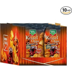 funny-frisch Kettle Chips Cross Cut Spicy BBQ Sauce 120 g, 10 gab. (10 x 120 g)