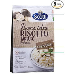 Riso Scotti - Buona Idea Truffle Risotto - Carnaroli rīsi, bez glutēna, 15 minūšu laikā gatavi risoto rīsi, 5 x 210 g