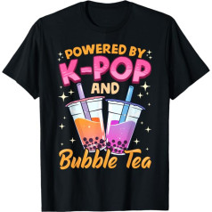 Bubble Tea Boba K-POP mūzikas mīļotājs Korejas piena Anime dāvanu T-krekls