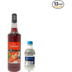 Gilberta un citronādes sīrups: Gilbert Strawberry Syrup, 1 L, Gilbert Lemonade (12 x 33 cl).