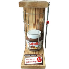 Nutella dzimšanas dienas dāvana 450 g stikla dāvana 50. dzimšanas diena Dzelzs rezerves režģis, ieskaitot zāģa dāvanu komplektu 50. dzimšanas dienai Teksts Sarkans Sveicu 50. dzimšanas dienu